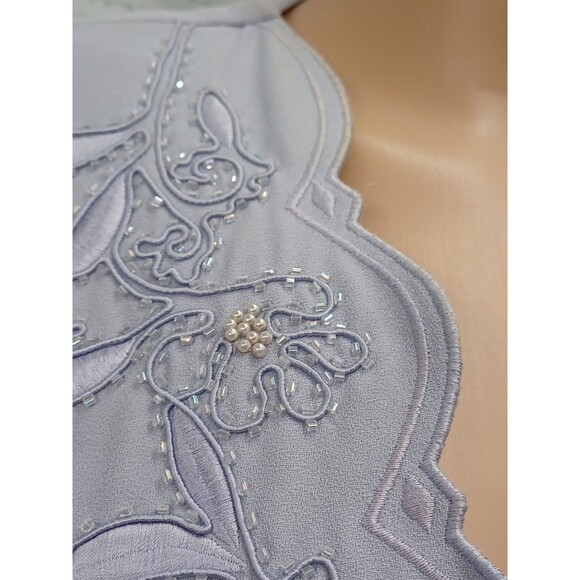 Ben Marc / G. M. I. Herringbone Suit Set Jacket Skirt Sz 14 Lavander Navyblue - Picture 4 of 7